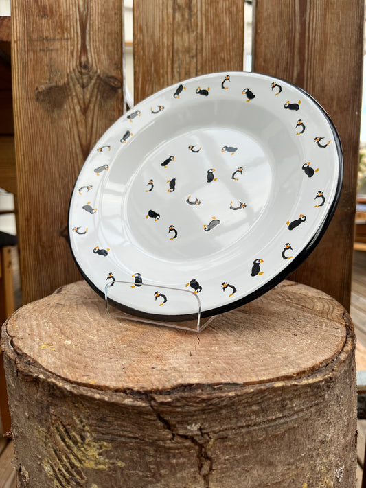 Puffin dots plate
